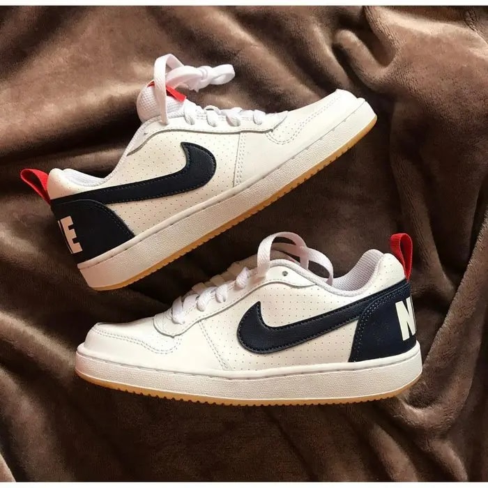 Giày Nike Court Borough Low GS 'White Obsidian Gum' 839985-105 — ảnh 3