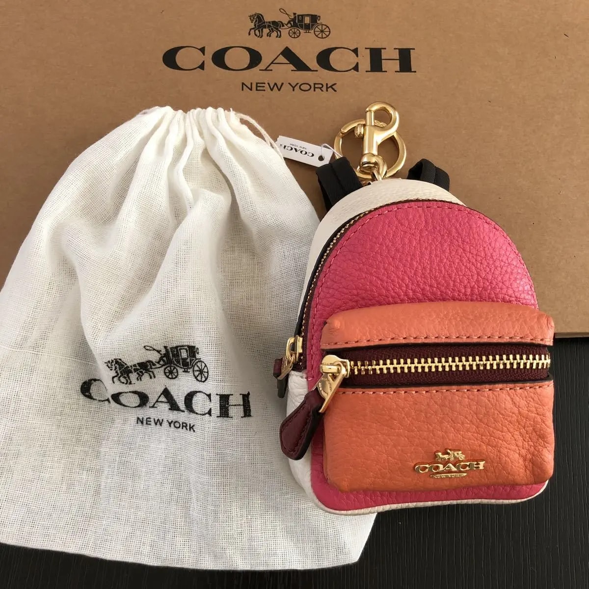 Móc Khóa Coach 'Multicolor' Backpack Mini Coin F73064 — ảnh 3