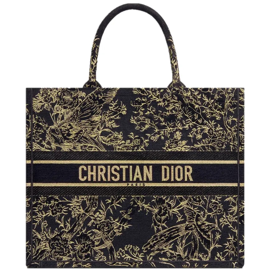 Túi Dior Large Book Tote 'Black Dior Jardin D'hiver Cotton' M1286ZRDZ-M911 — kich-thuoc: 42-x-35-x-18-5-cm