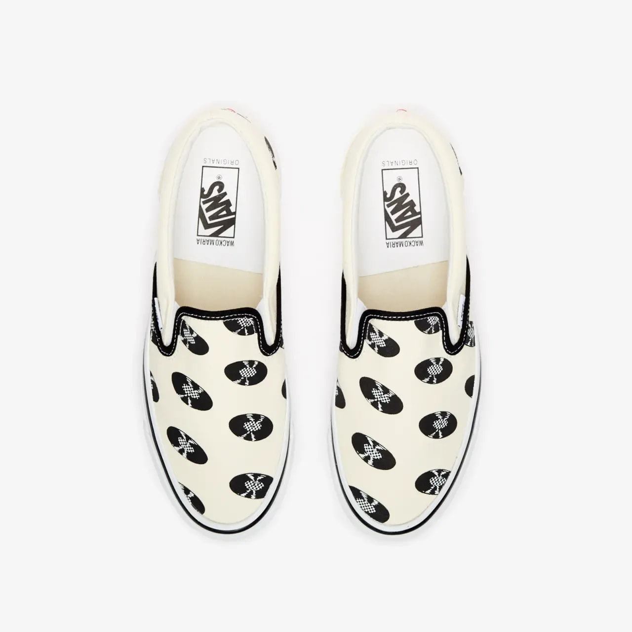 Giày Vans Wacko Maria x OG Classic Slip-On LX 'White Records' VN0A45JK592 — ảnh 4