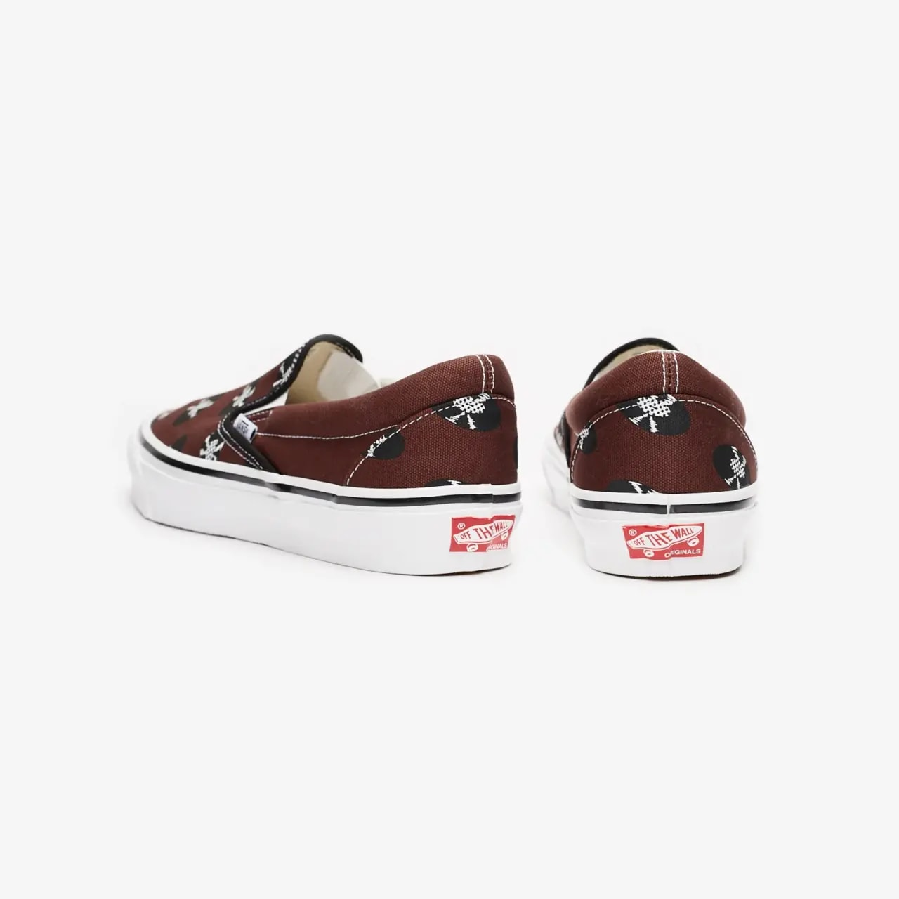 Giày Vans Wacko Maria x OG Classic Slip-On 'Brown Records VN0A45JK595 — ảnh 3