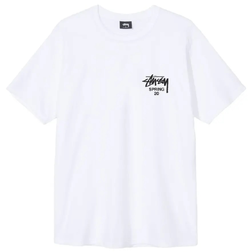 Áo Stussy "Spring 20" Tee White — kich-thuoc: L