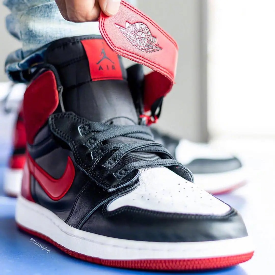 Giày Nike Air Jordan 1 High FlyEase GS 'Black Gym Red' CT4897-001 — ảnh 3