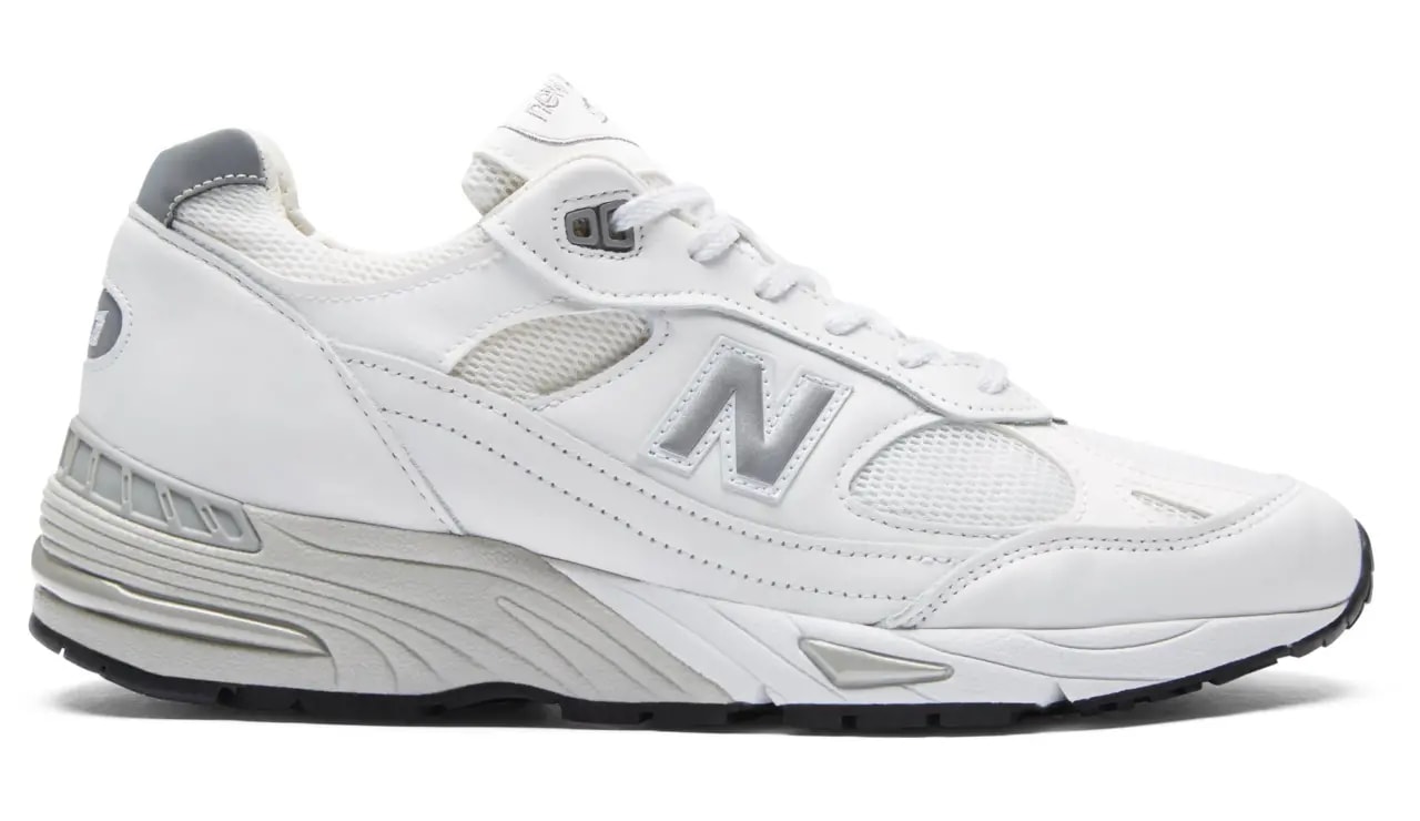 Giày New Balance 991 Made In England 'White Sliver' M991WHI — kich-thuoc: lien-he-order