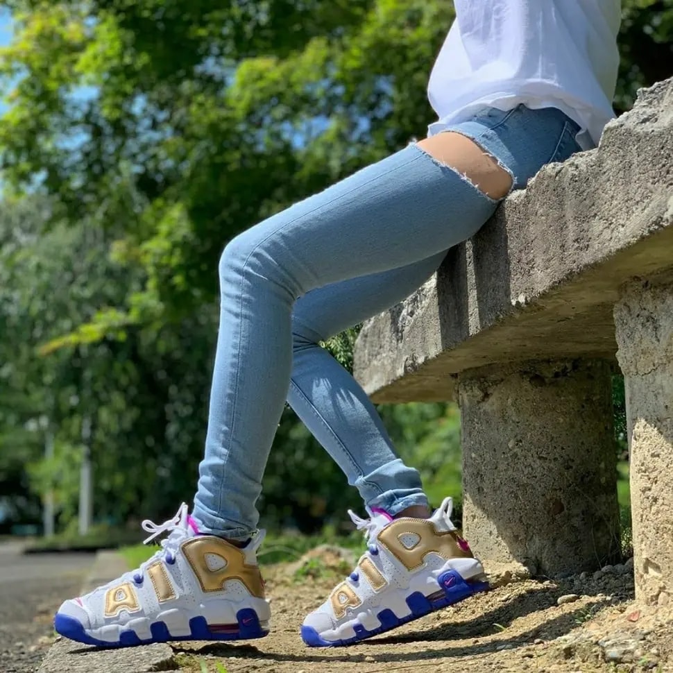 Giày Nike Air More Uptempo GS 'Fuchsia Blast' 415082-106 — ảnh 2
