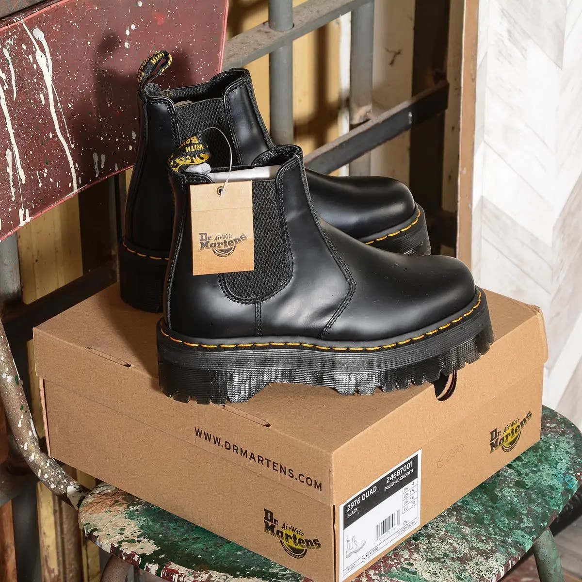 Giày Dr. Martens 2976 Quad 'Black' 24687001 — ảnh 5