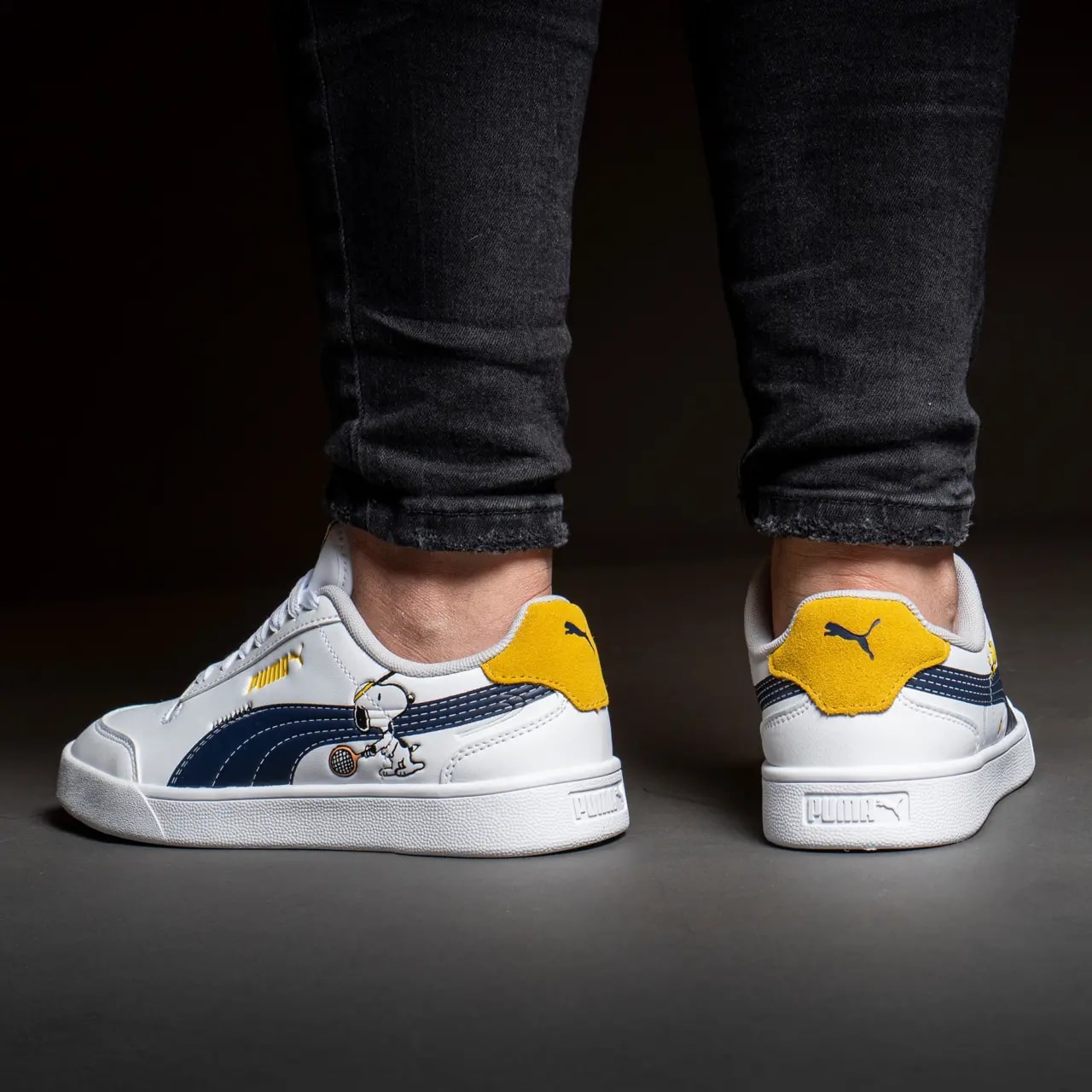 Giày Puma Peanuts x Shuffle Big Kid 'Woodstock White Maize'  375739-01 — ảnh 4