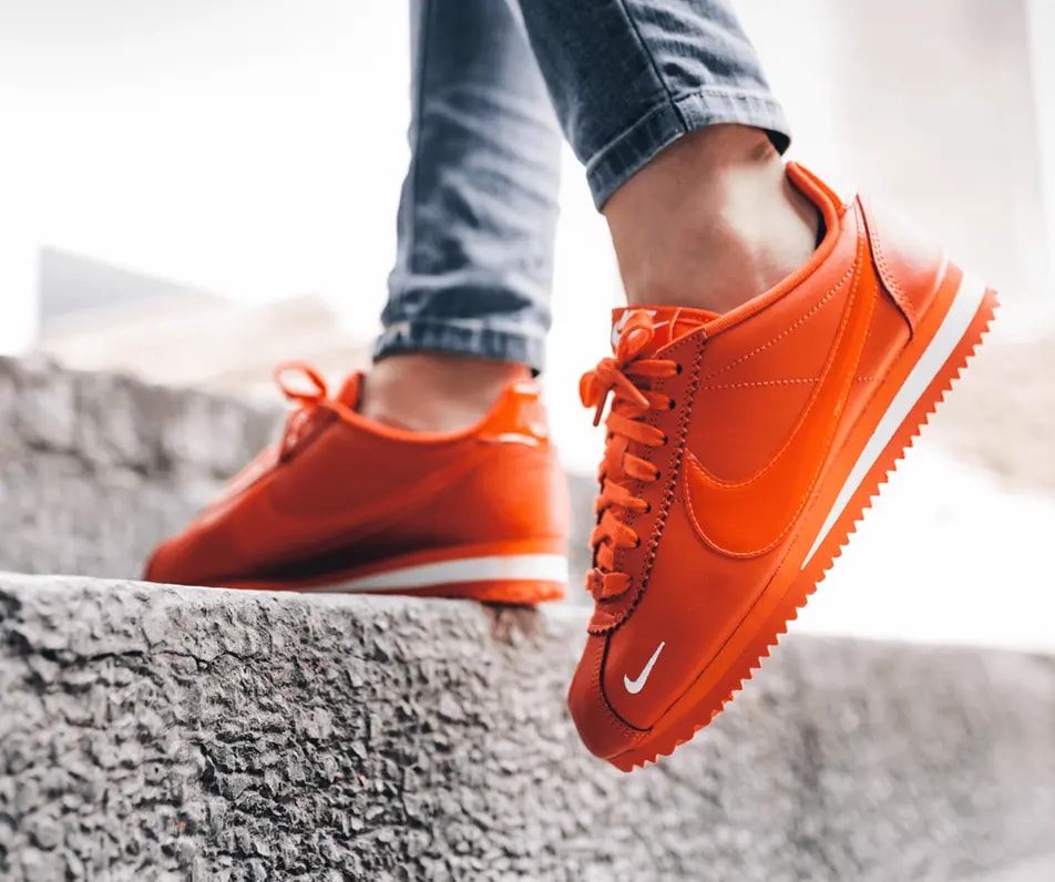 Giày Nike Wmns Classic Cortez Premium 'Team Orange' 905614-802 — ảnh 5