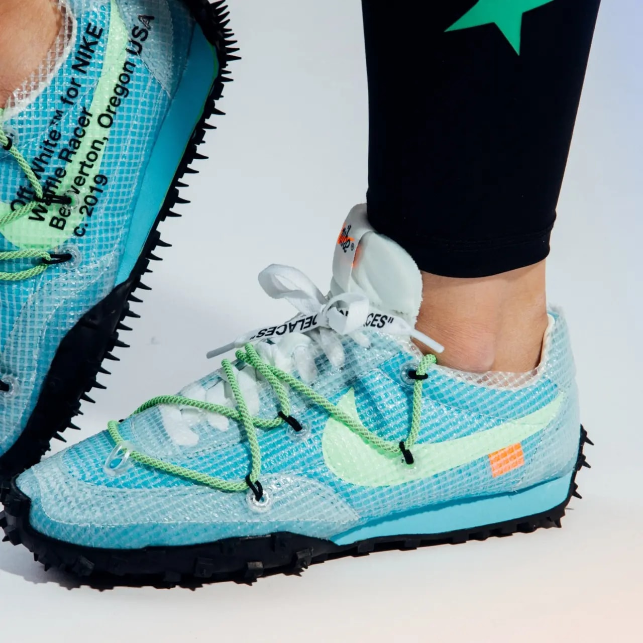 Giày Nike Off-White x Wmns Waffle Racer 'Vivid Sky' CD8180-400 — ảnh 5