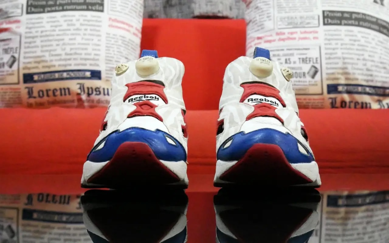 Giày Reebok Instapump Fury Tiger Print White Red Blue V47898 — ảnh 4