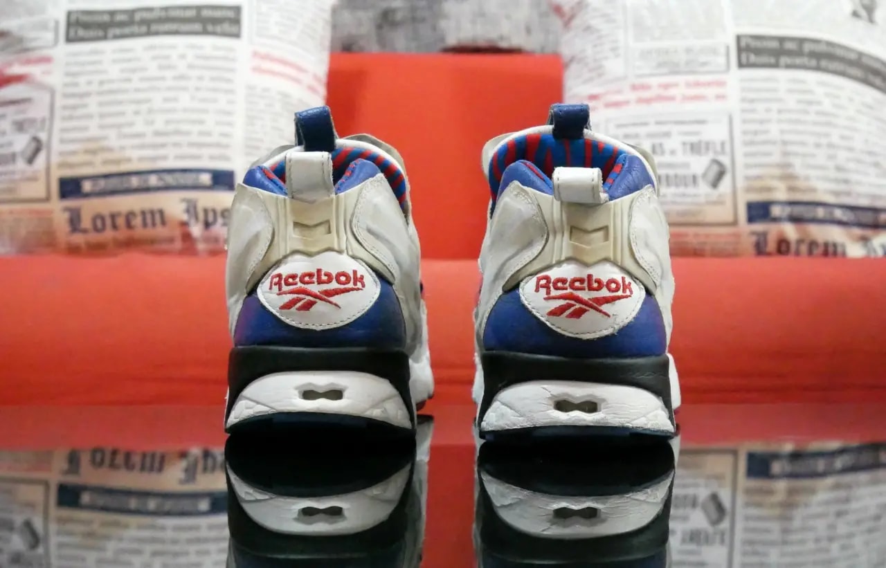 Giày Reebok Instapump Fury Tiger Print White Red Blue V47898 — ảnh 3