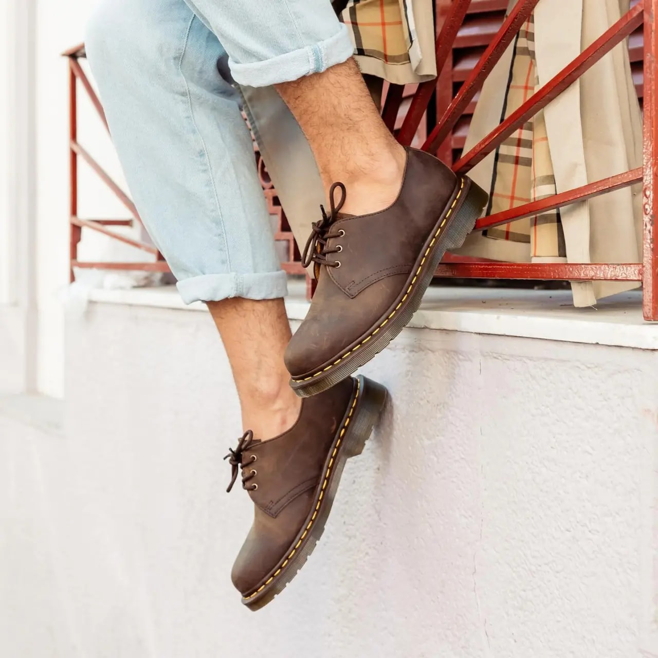Giày Dr. Martens 1461 Brown Crazy Horse Leather Oxford Shoes 11838201 — ảnh 5