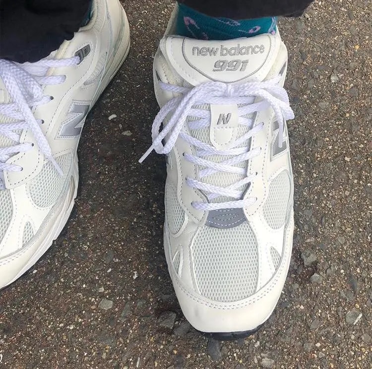 Giày New Balance 991 Made In England 'White Sliver' M991WHI — ảnh 2