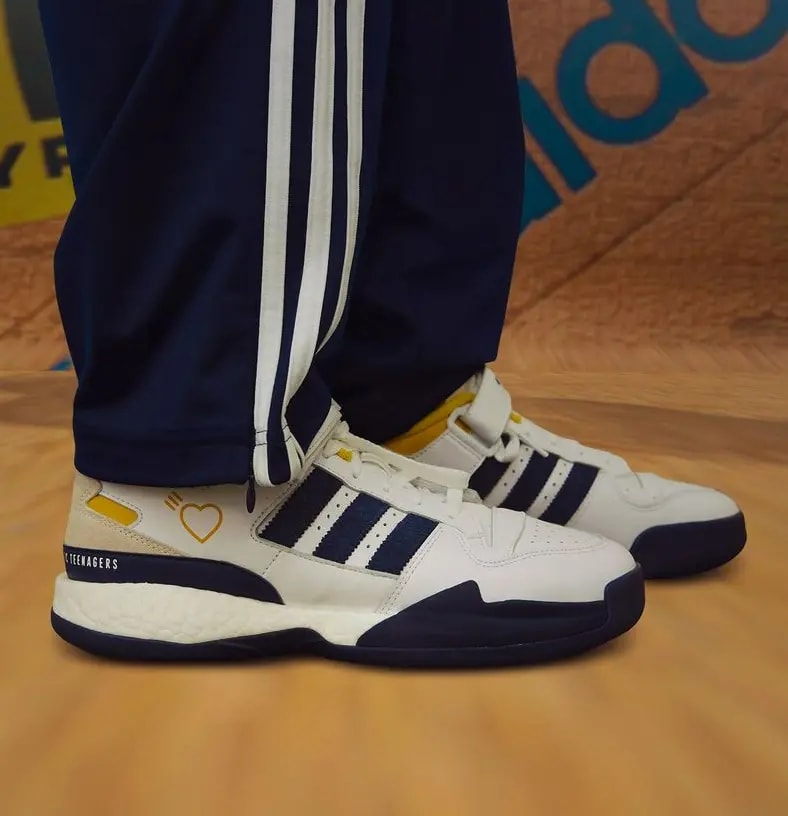 Giày Adidas Forum Low x Human Made 'Hazy Yellow Navy' S42975 — ảnh 3