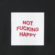 Áo Anti Social Social Club Not Fucking Happy Black Tee — ảnh 3