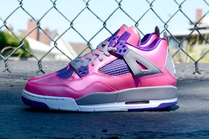 Giày Nike Jordan 4 Retro GS 'Pink Foil' 487724-607 — ảnh 5