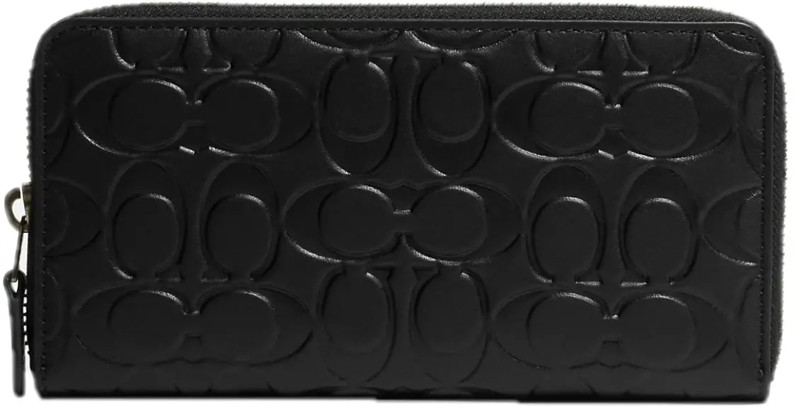 Ví Coach Accordion Wallet In Signature 'Black' CE551-QB — kich-thuoc: 19-x-10-x-2-cm