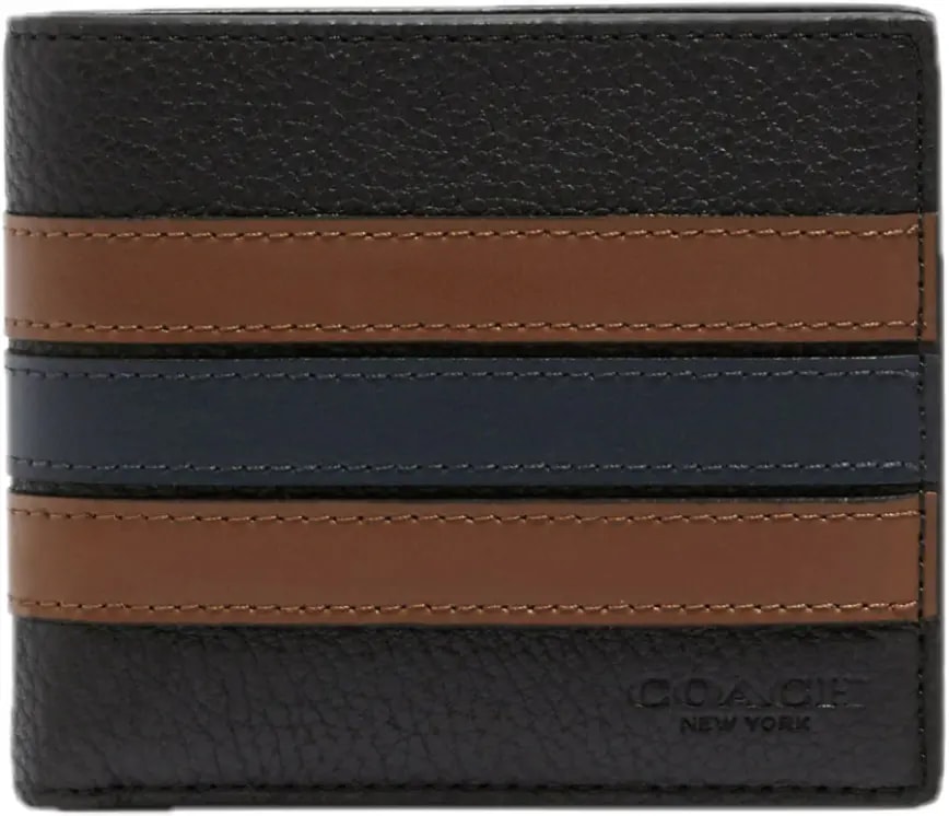Ví Coach 3 In 1 Wallet With Varsity Stripe 'Gunmetal' 3007-QBR64