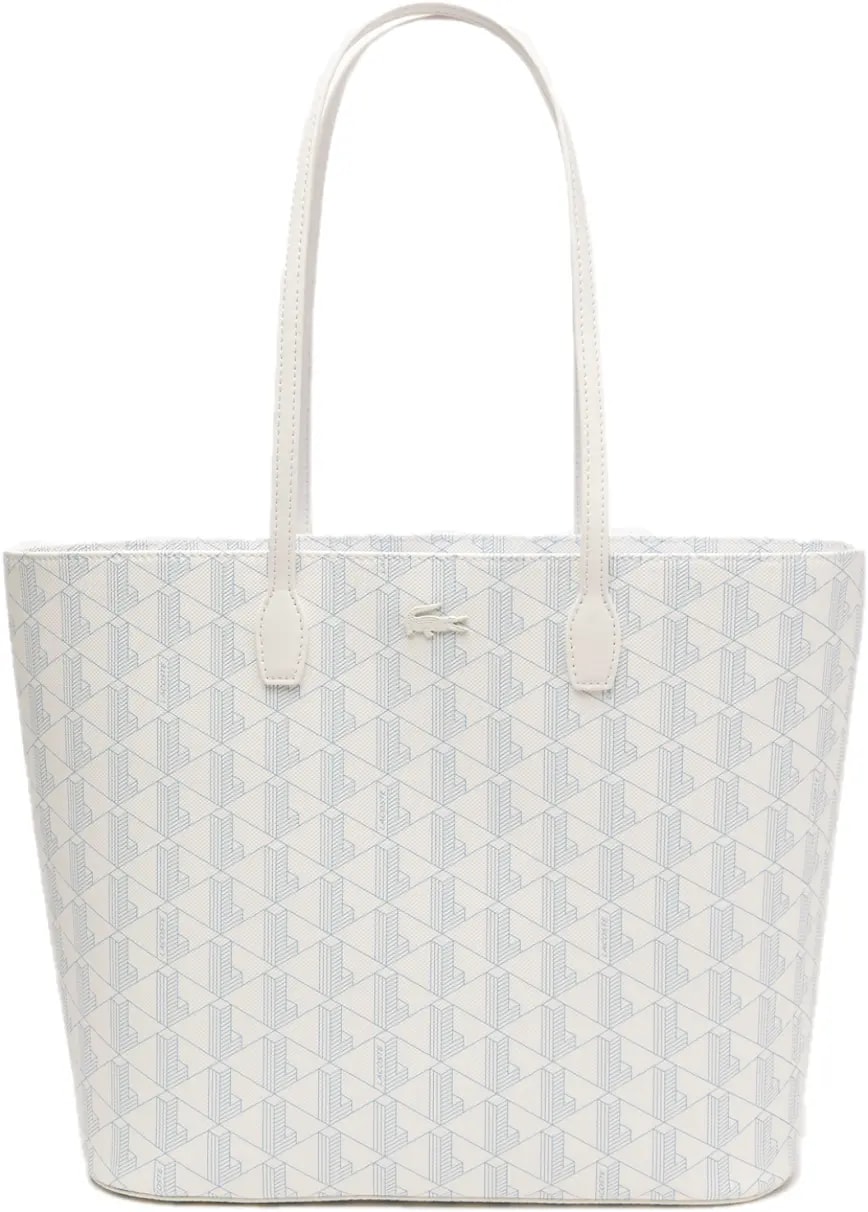 Túi Lacoste Monogram Tote 'White' NF4208D53G-L58 — kich-thuoc: 32-x-27-x-14-cm