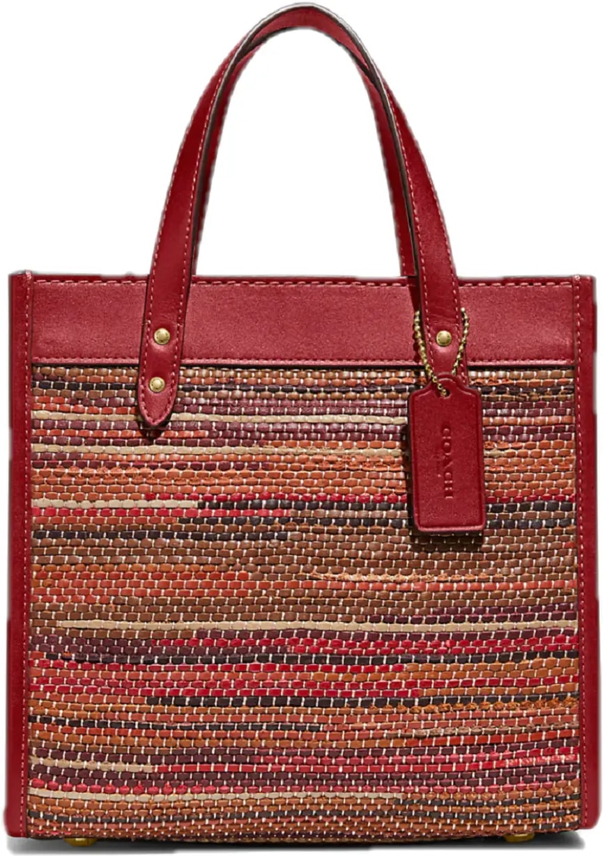 Túi Coach Field Tote 22 In Upwoven 'Red' C3860-B4T6T — kich-thuoc: 22-x-21-x-12-cm