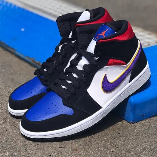 Giày Nike Air Jordan 1 Mid 'Lakers Top 3' 852542-005 — ảnh 4