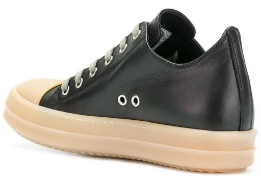Giày Rick Owens Ramones Low 'Black Leather' Natubal RP18S8881 — ảnh 4