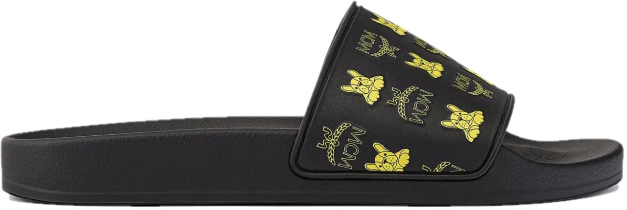 Dép MCM Pup Visetos Print Rubber Slides 'Yellow' MESCSSX02Y3040 — kich-thuoc: 36