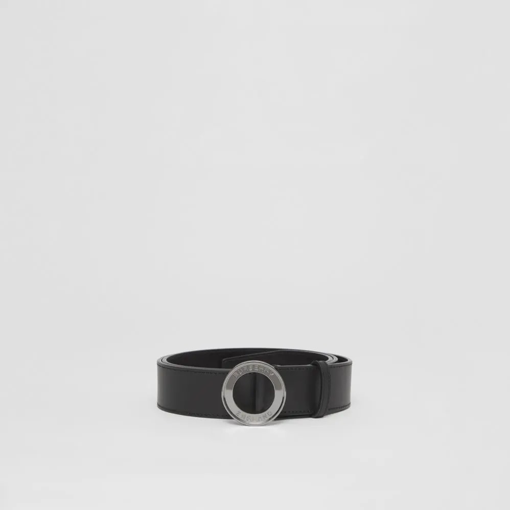 Thắt Lưng Burberry Engraved Buckle Leather Belt 'Black' P80493801 — ảnh 4