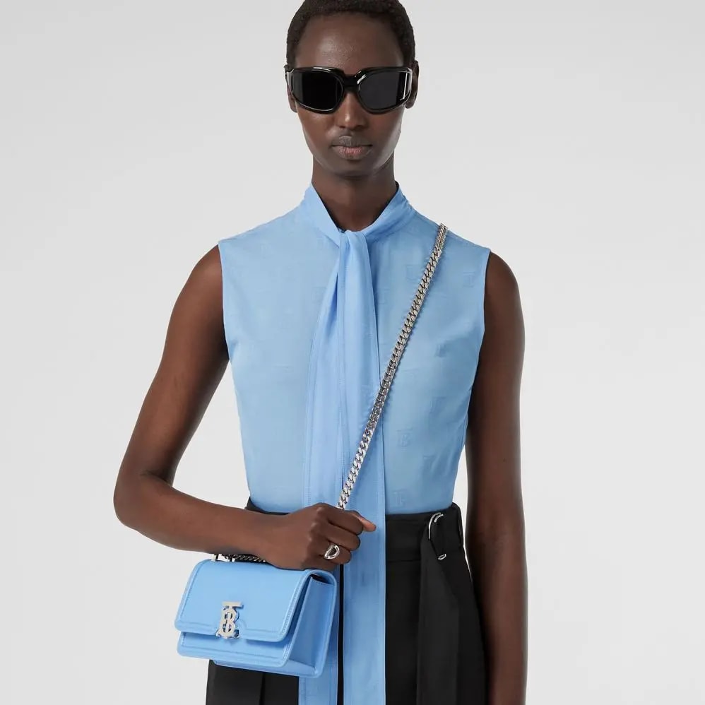Túi Burberry Mini Leather Chain TB Bag 'Bright Sky Blue' — ảnh 3
