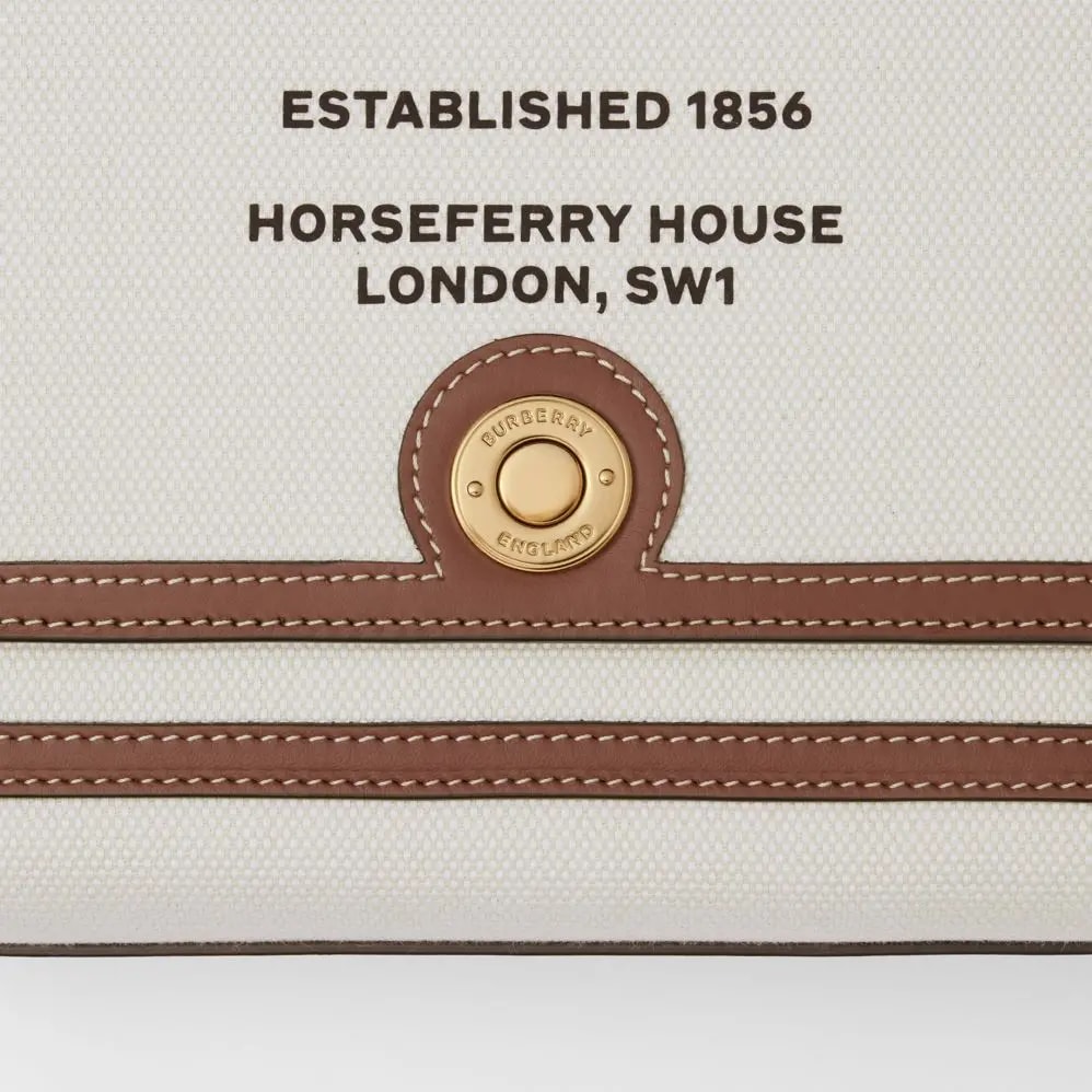 Túi Burberry Horseferry Print Canvas Note Crossbody Bag 'Natural Tan' — ảnh 2