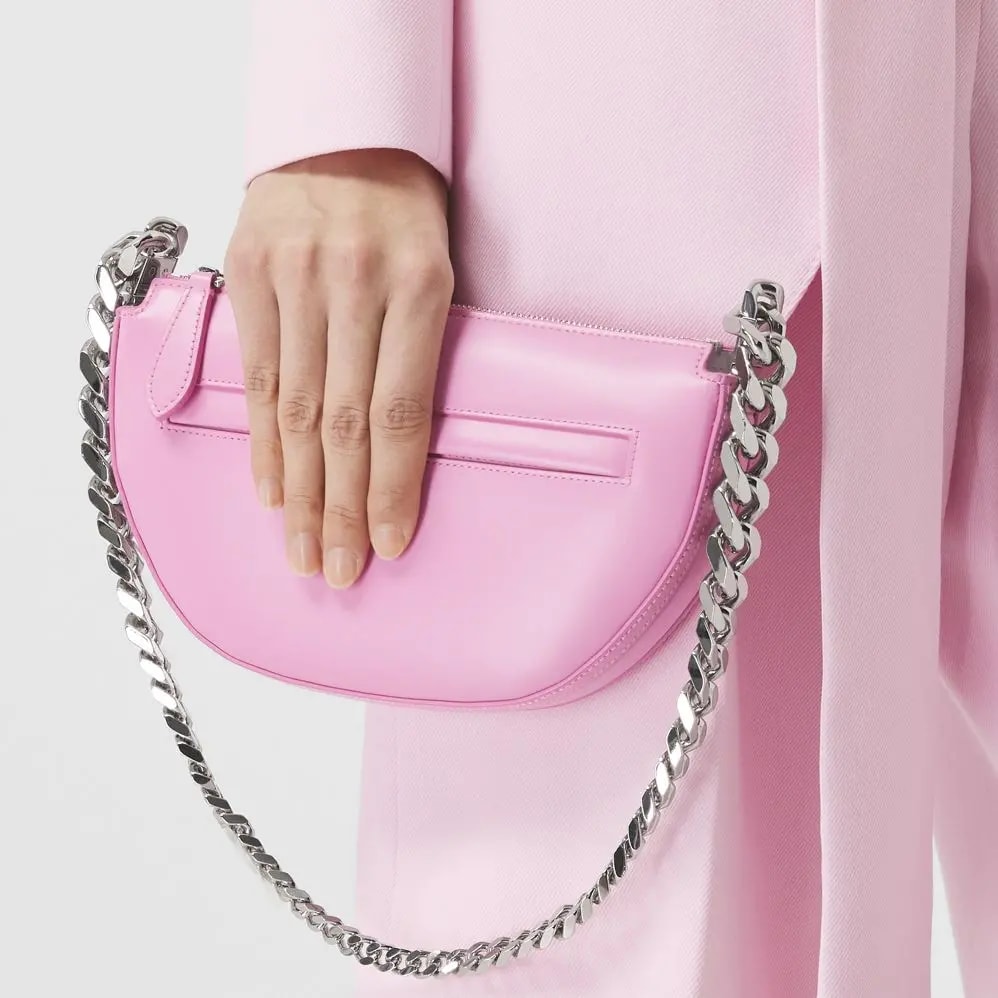 Túi Burberry Mini Leather Zip Olympia Bag 'Primrose Pink' p80459961 — ảnh 2
