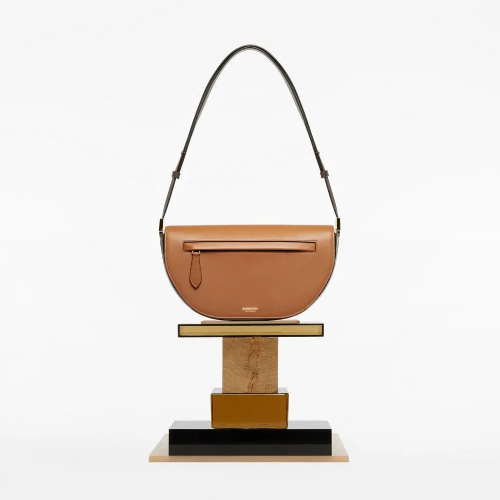 Túi Burberry Small Two-tone Leather Olympia Bag 'Warm Tan' — ảnh 2