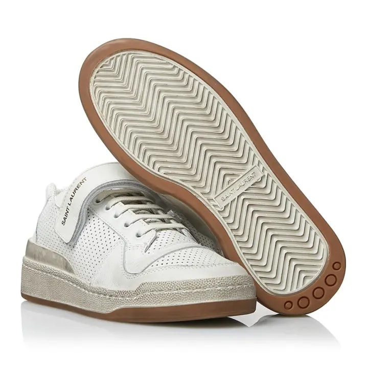 Giày Saint Laurent Pedro SL24 Leather Velcro Sneakers 558255 04L10 9030 — ảnh 3