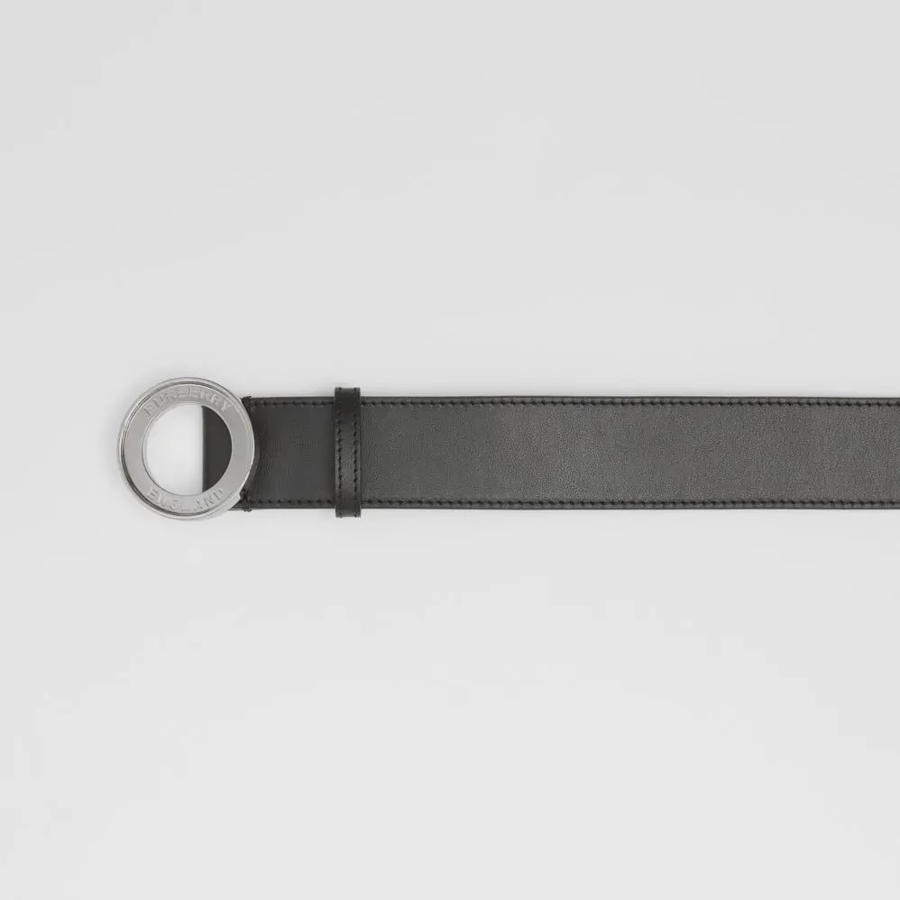 Thắt Lưng Burberry Engraved Buckle Leather Belt 'Black' P80493801 — ảnh 2