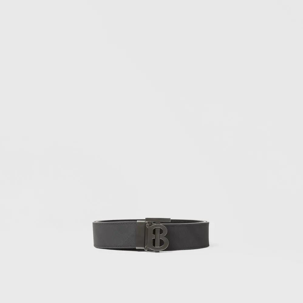Thắt Lưng Burberry Reversible Monogram Motif London Check Belt 'Dark Charcoal Black' p80440641 — ảnh 4