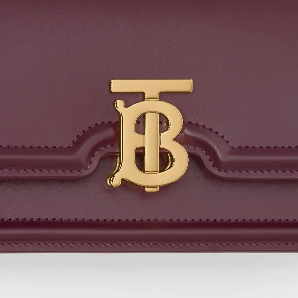 Túi Burberry Mini Leather Chain TB Bag 'Deep Maroon' — ảnh 2