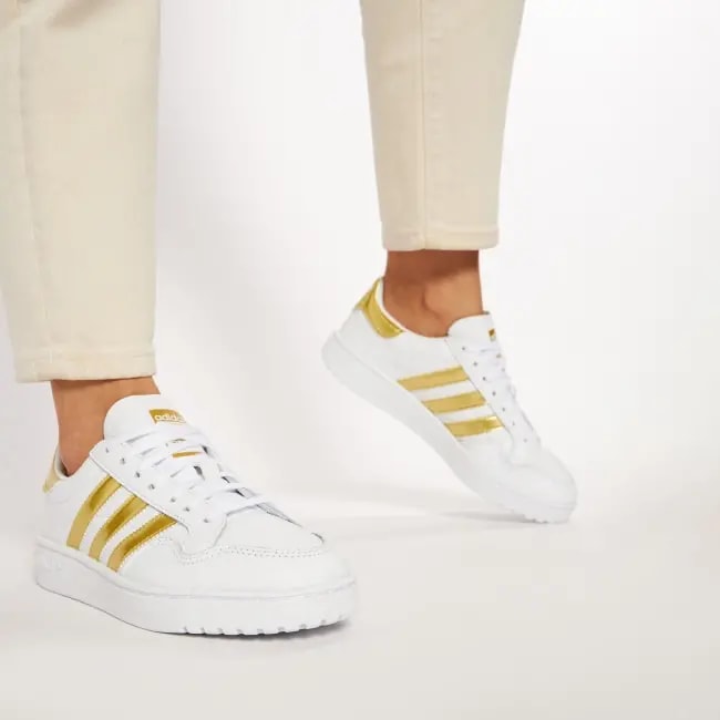 Giày Adidas Wmns Team Court 'White Gold Metallic' EF6058 — ảnh 3