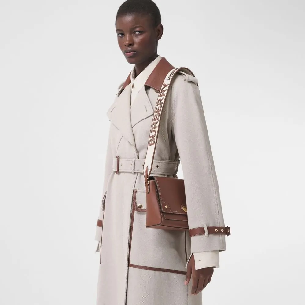 Túi Burberry Topstitched Leather Note Crossbody Bag 'Tan' P80430551 — ảnh 2