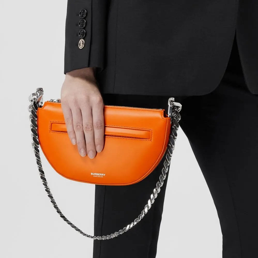 Túi Burberry Mini Leather Zip Olympia Bag 'Orange' P80522301 — ảnh 3