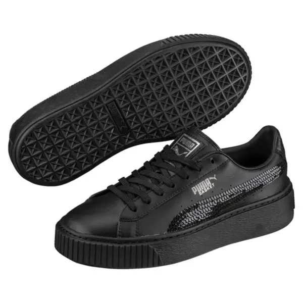 Giày Puma Basket Platform 'Black' 367237-01 — ảnh 2