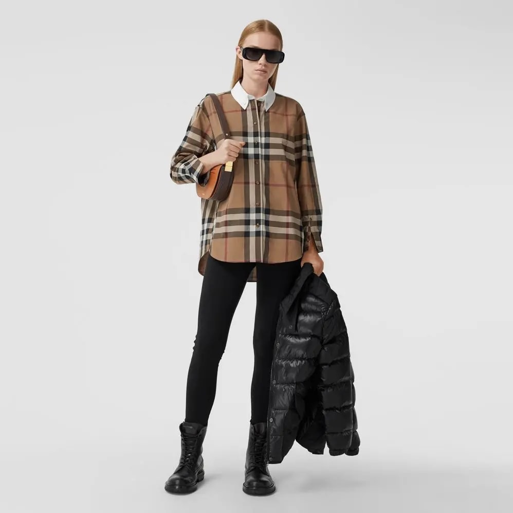 Túi Burberry Small Two-tone Leather Olympia Bag 'Warm Tan' — ảnh 3