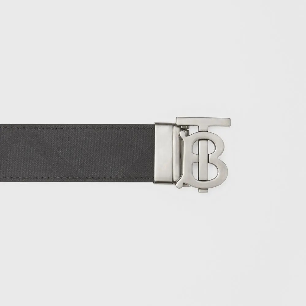Thắt Lưng Burberry Reversible Monogram Motif London Check Belt 'Dark Charcoal Black' p80440641 — ảnh 2