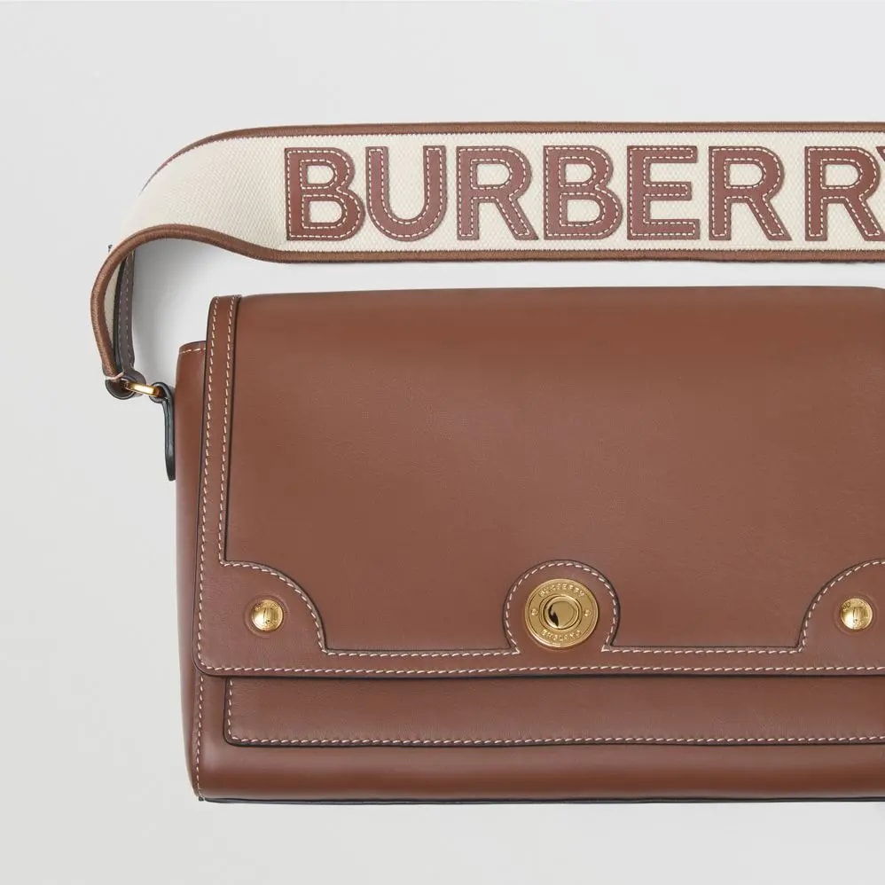 Túi Burberry Topstitched Leather Note Crossbody Bag 'Tan' P80430551 — ảnh 3