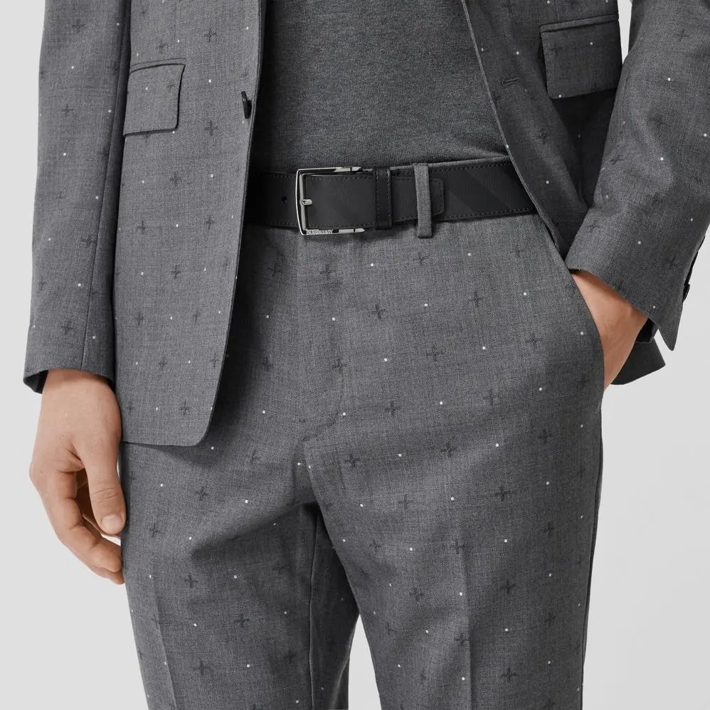 Thắt Lưng Burberry London Check Leather Belt 'Dark Charcoal' p80155781 — ảnh 3