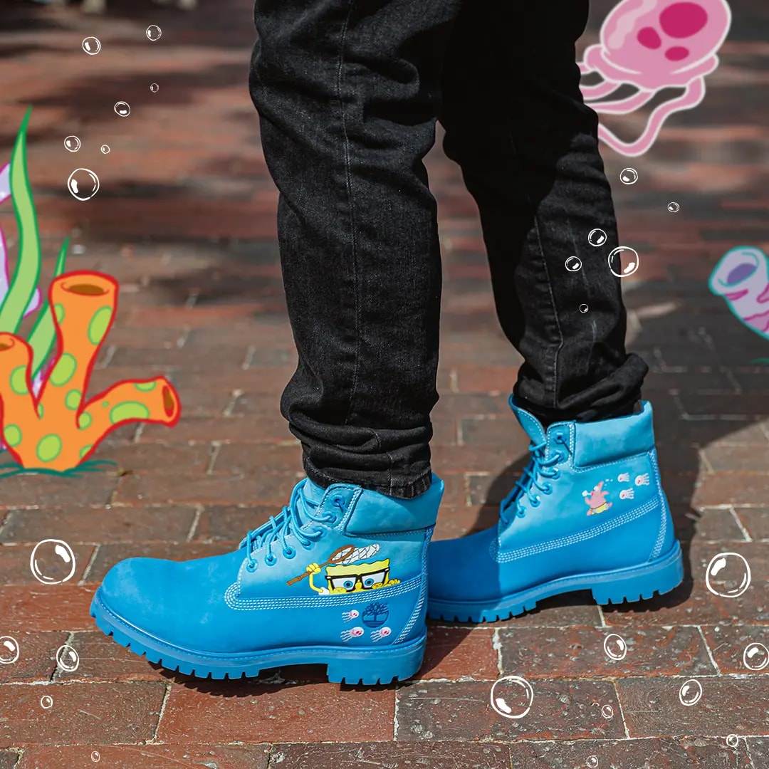 Giày Timberland SpongeBob 'Bright Blue' TB0A22T4-J45 — ảnh 3