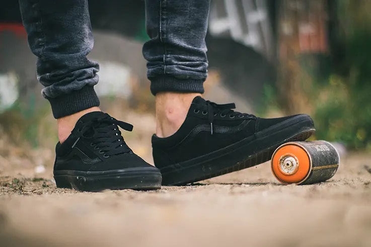 Giày Vans Old-Skool 'Triple Black' VN000D3HBKA — ảnh 2