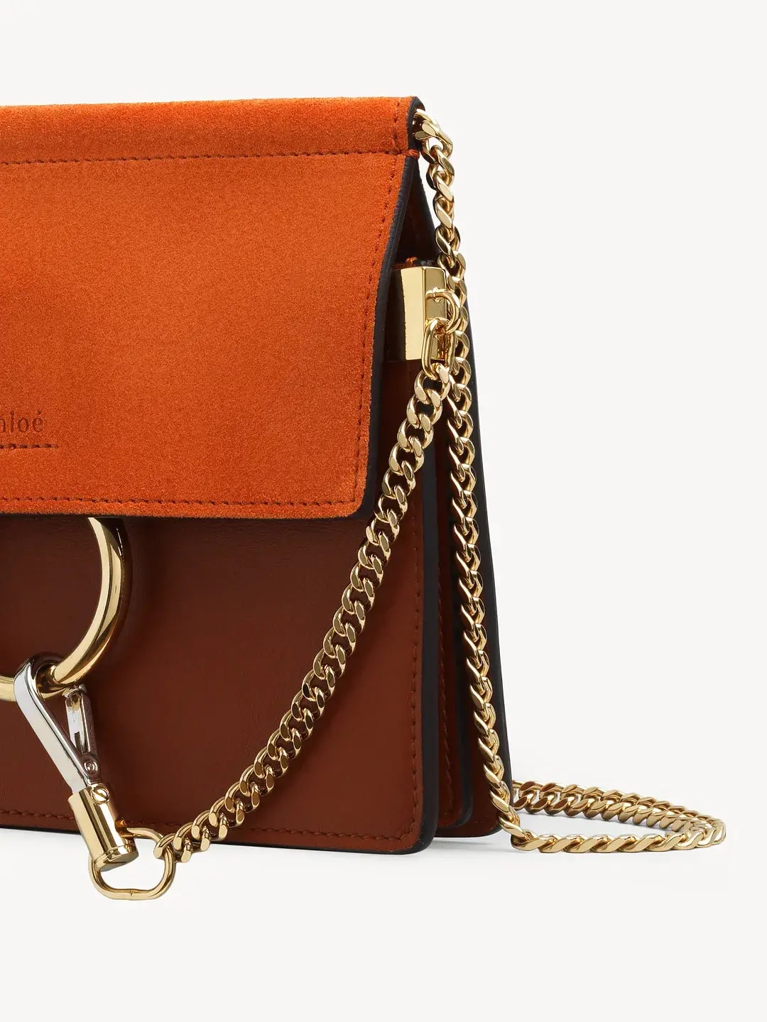 Túi Chloe Faye Two-Tone Bag in Brown CHC20SS202H2O236 — ảnh 2