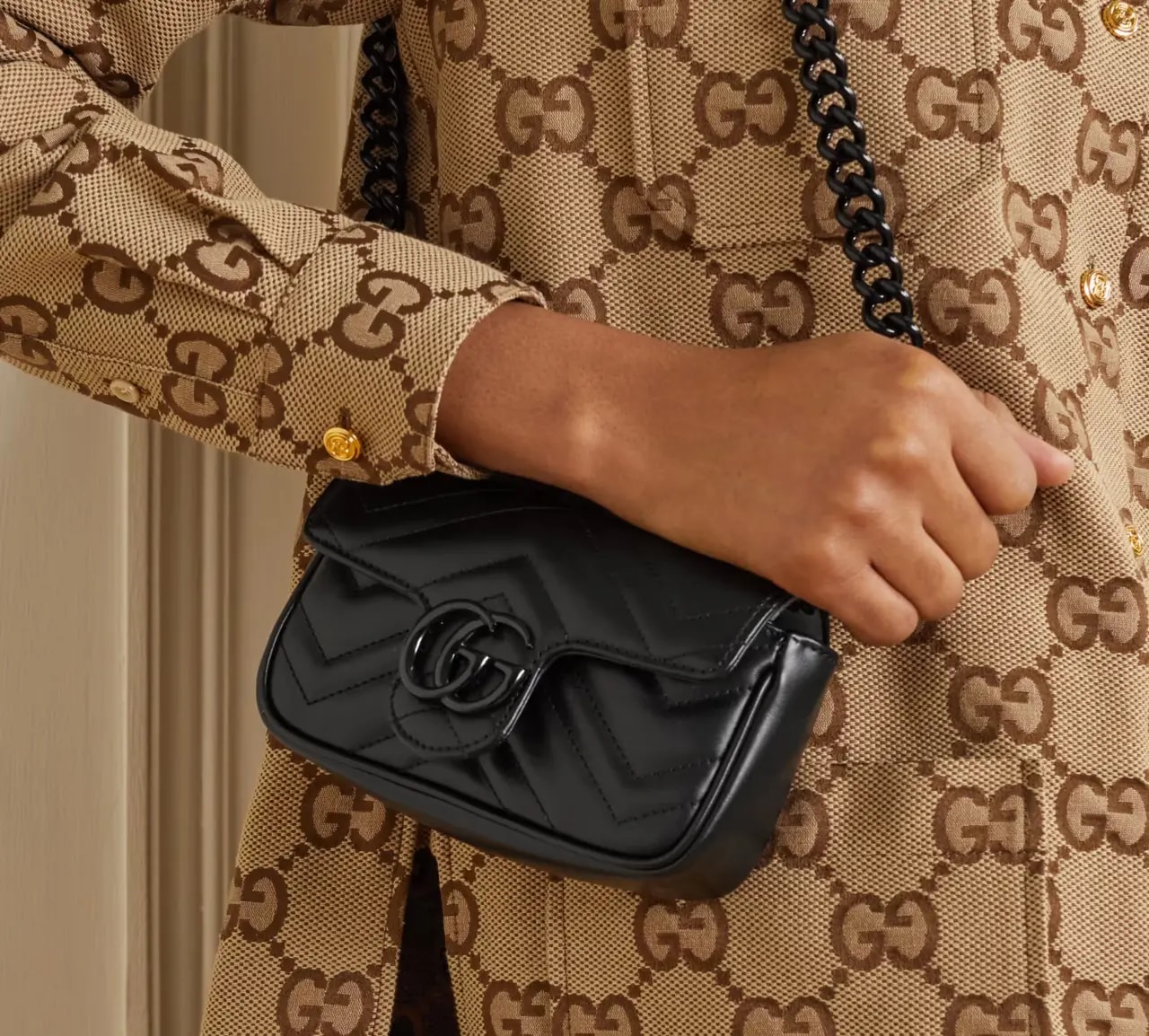 Túi Gucci GG Marmont Matelasse 'Black' 734814-AABS1-1000 — ảnh 3