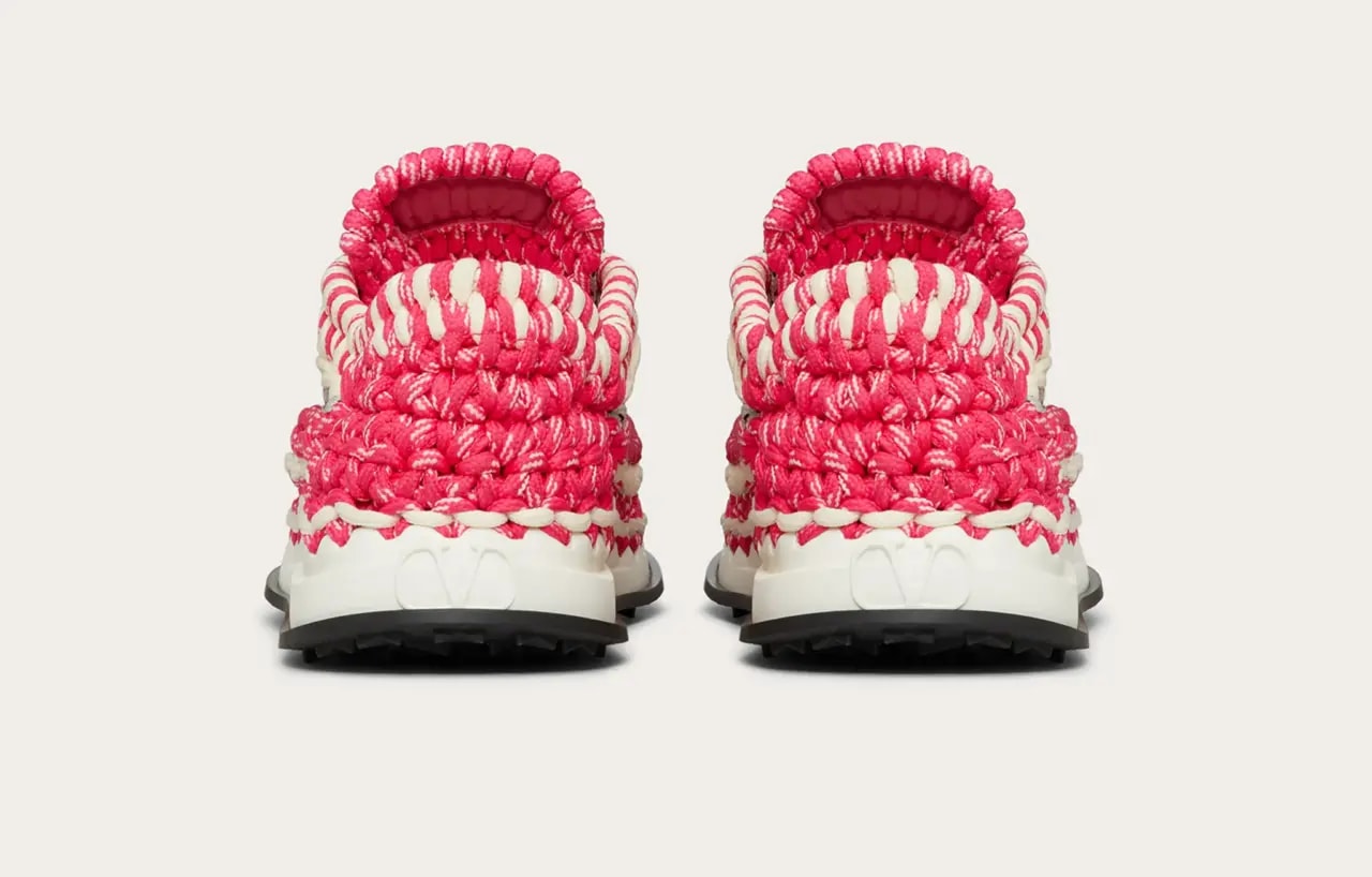 Giày Valentino  Garavani Crochet Sneaker In Fabric WW2S0BU6IHEID0 — ảnh 5