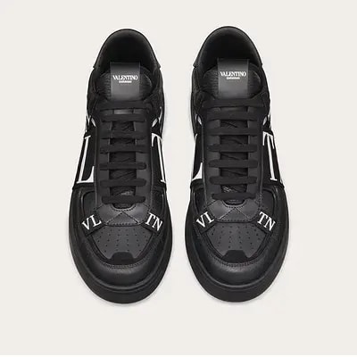 Giày Valentino Low-Top Calfskin VL7N All Black WY2S0C58-WRQ-0NO — ảnh 4